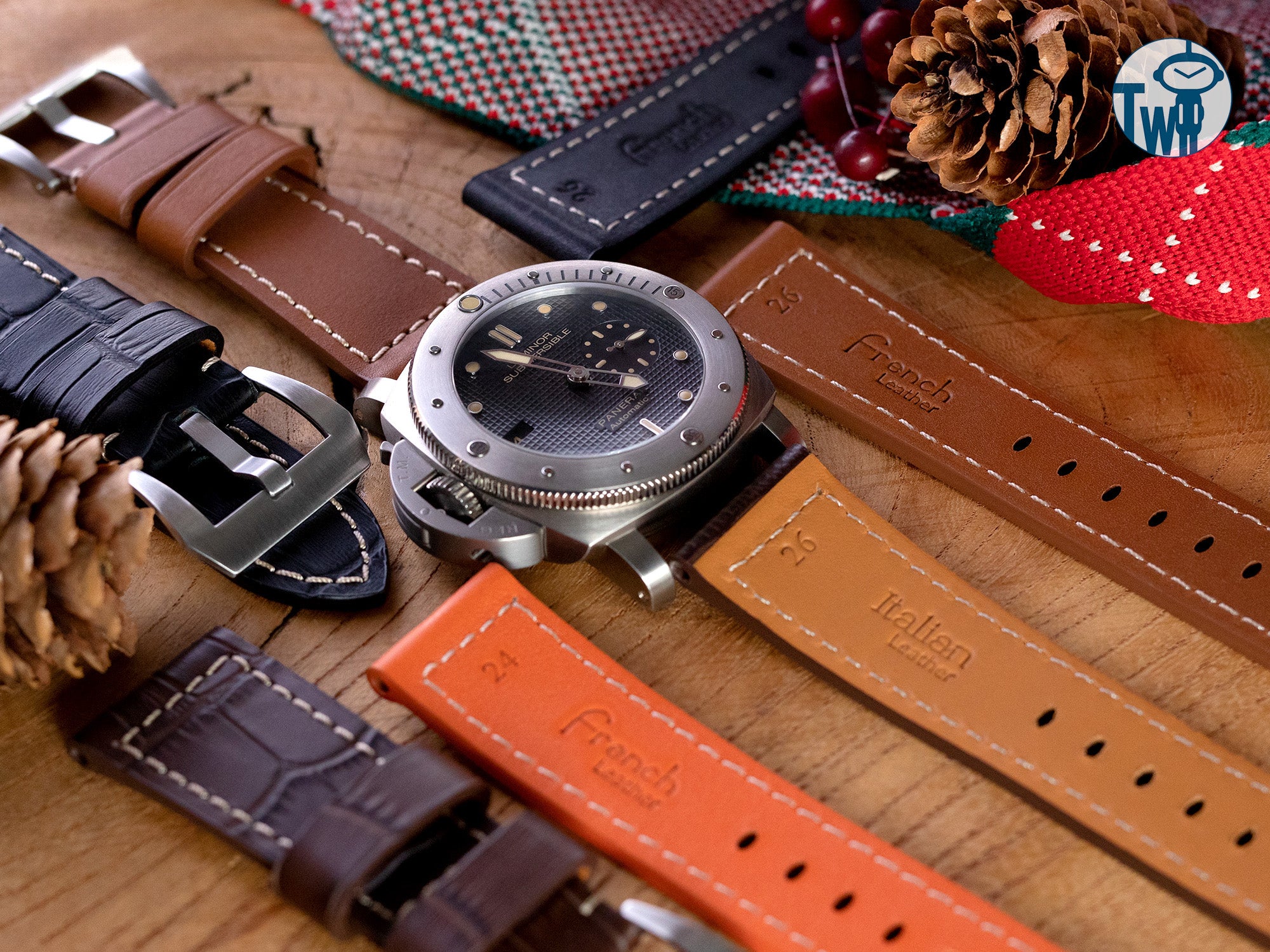 太空人腕時計TW推出一系列令人愉悅的PAM 錶帶系列，可與Panerai沛納海腕錶搭配