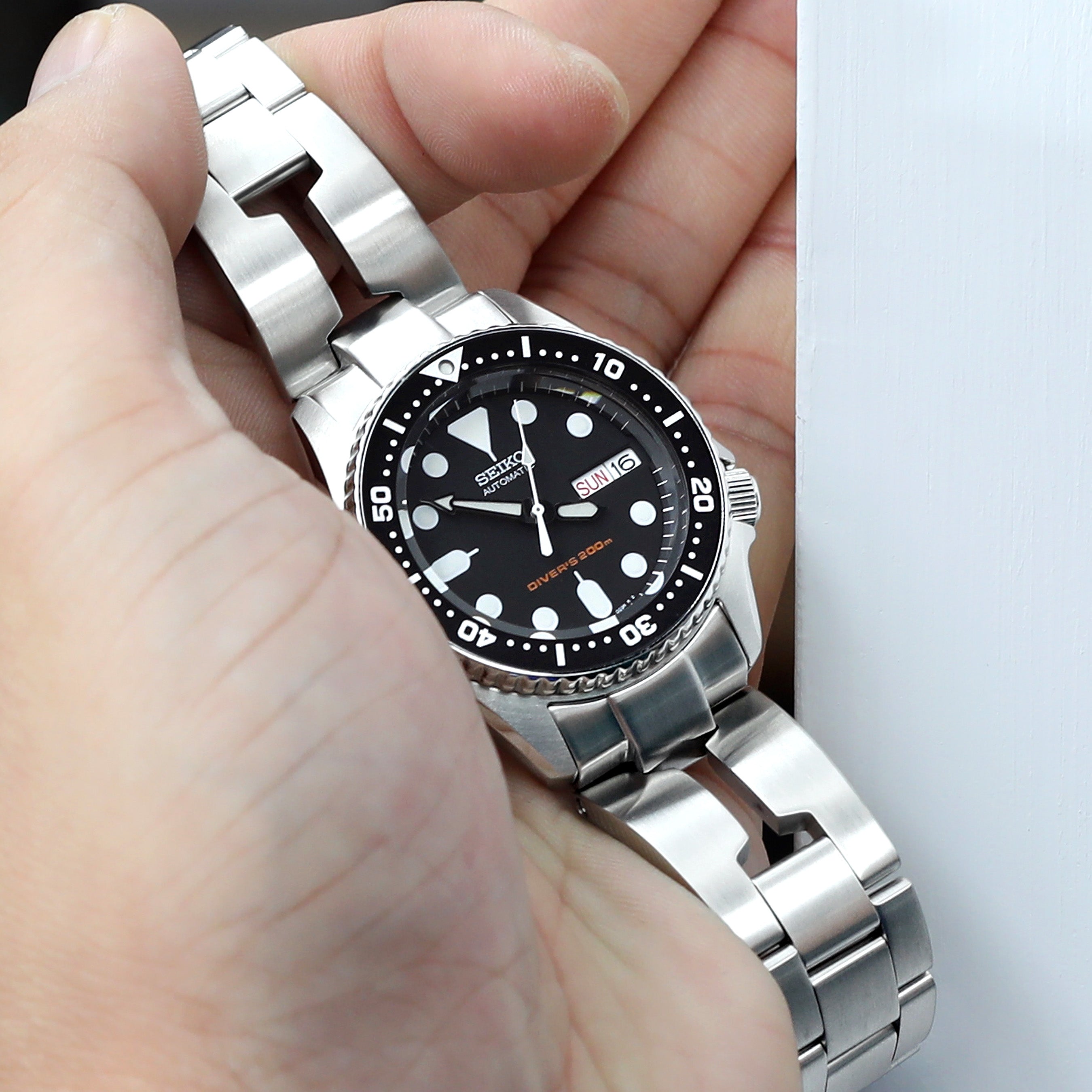 Seiko精工 SKX013 專用不鏽鋼錶帶｜太空人腕時計TW