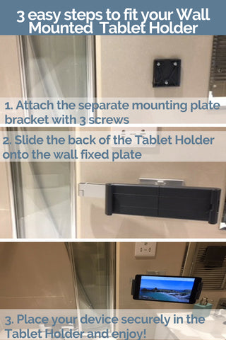Distinct Designs Wall Mounted Tablet Holders Fittings instructions in 3 easy steps