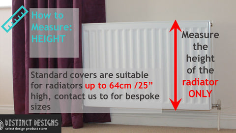 Measuring Instruction of Radiator Covers - measuring height of the radiator only