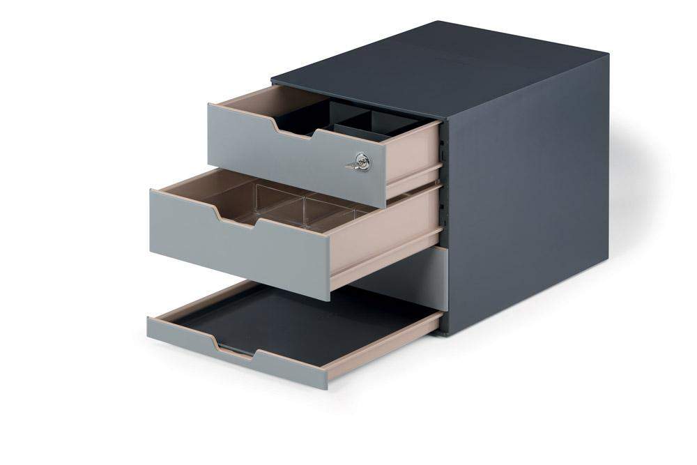 Handy 4 Drawer Tower Box Unit With Lockable Top Draw For Optimal