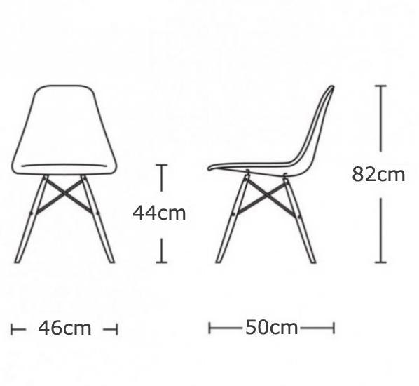 Classic Mid-Century Design Dining Office Beige Chair with braced Wooden Legs-Distinct Designs (London) Ltd