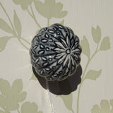 Blue Rosette Flower Knob