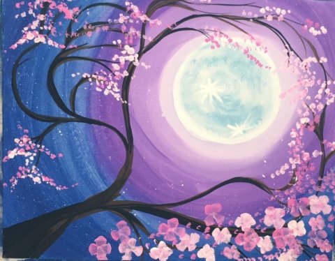 Cherry Blossom Tree Painting