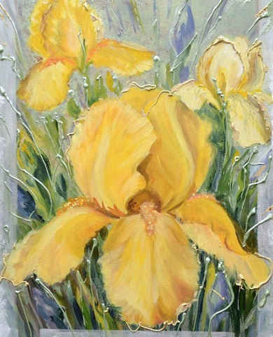 Iris Flowers painting
