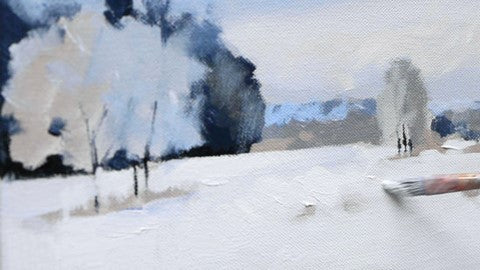 Simple snow scene painting