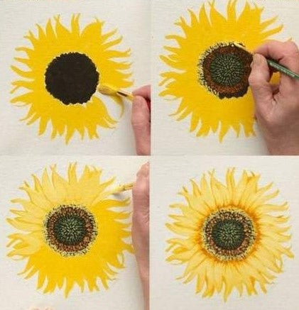 How to paint a sunflower