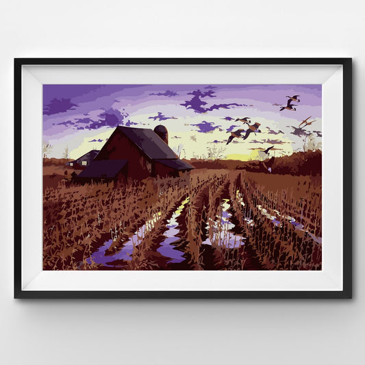 Corn Field Art Paint By Numbers - PBN Canvas