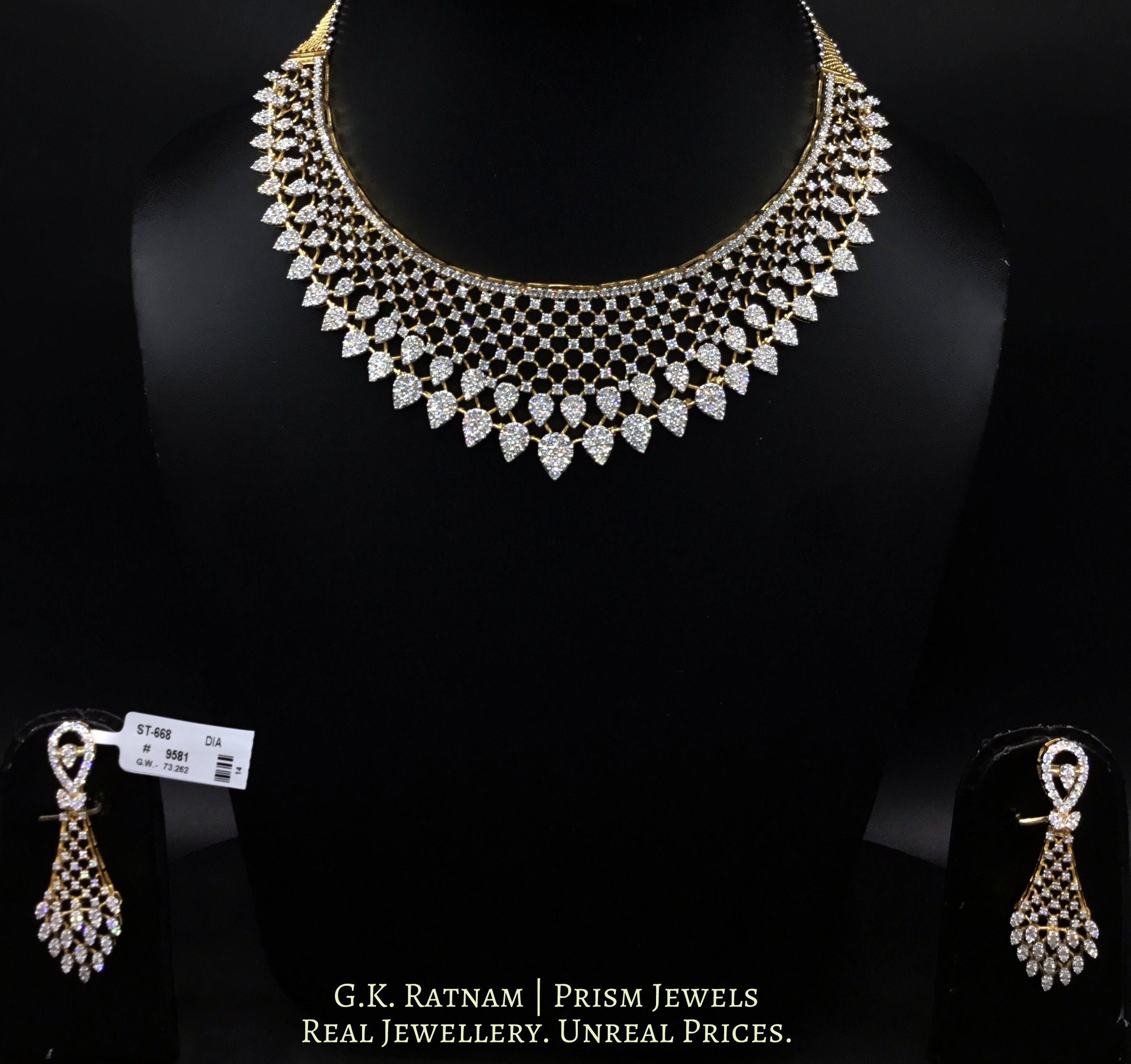 White Diamond Pinprick Chain Necklace in 14K Yellow Gold & Platinum |  Catbird