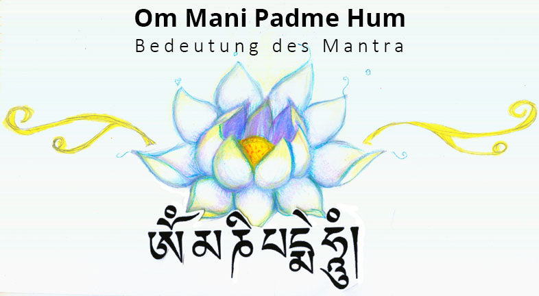 Bedeutung des Mantra Symbols Om Ma Ni Padme Hum
