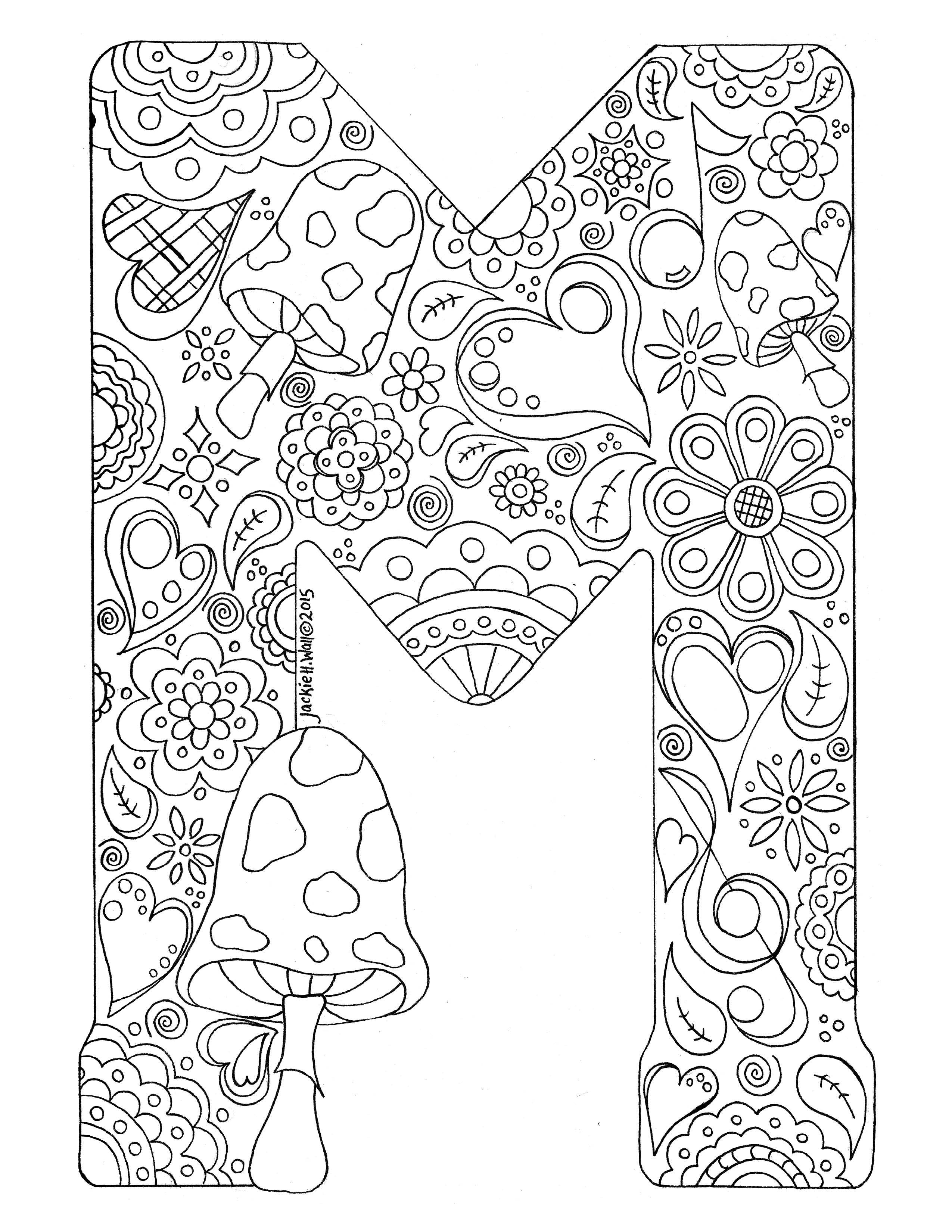 letter m colouring pages