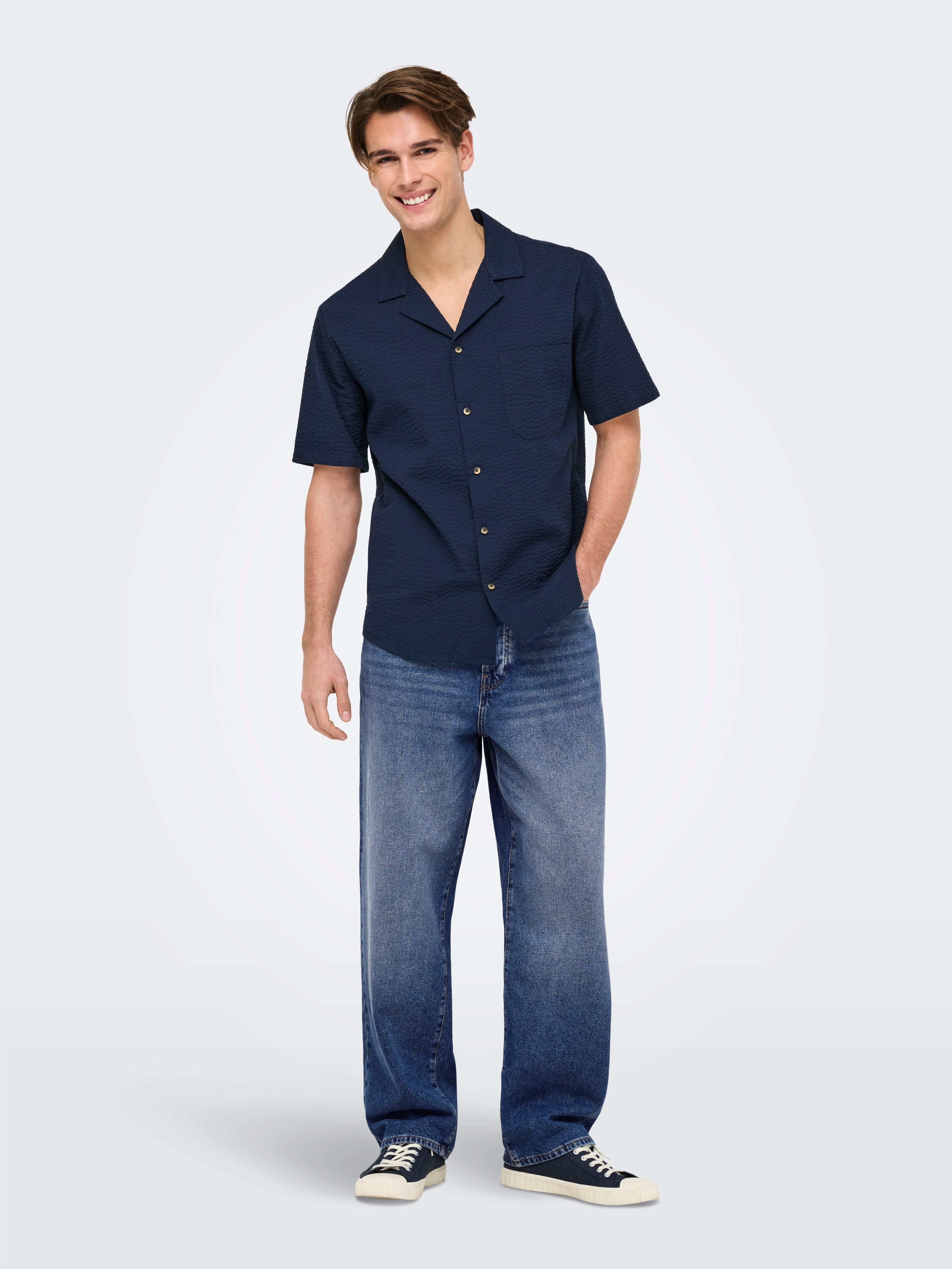 Fade Loose Fit Jeans - Medium Blue