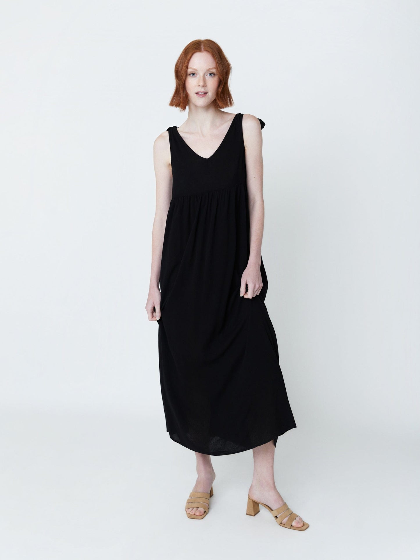 Mabel Shoulder Tie Maxi Dress