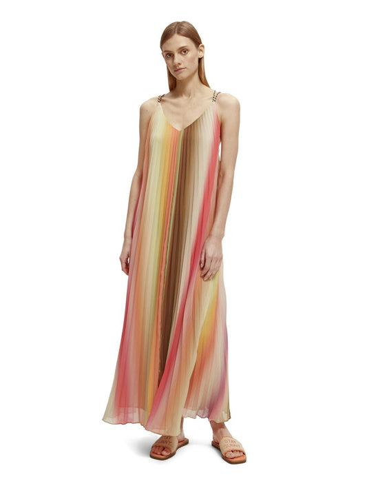 Pleated Tank Top Maxi Dress