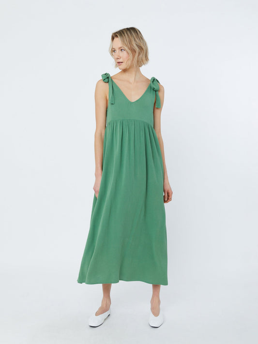 Mabel Shoulder Tie Maxi Dress