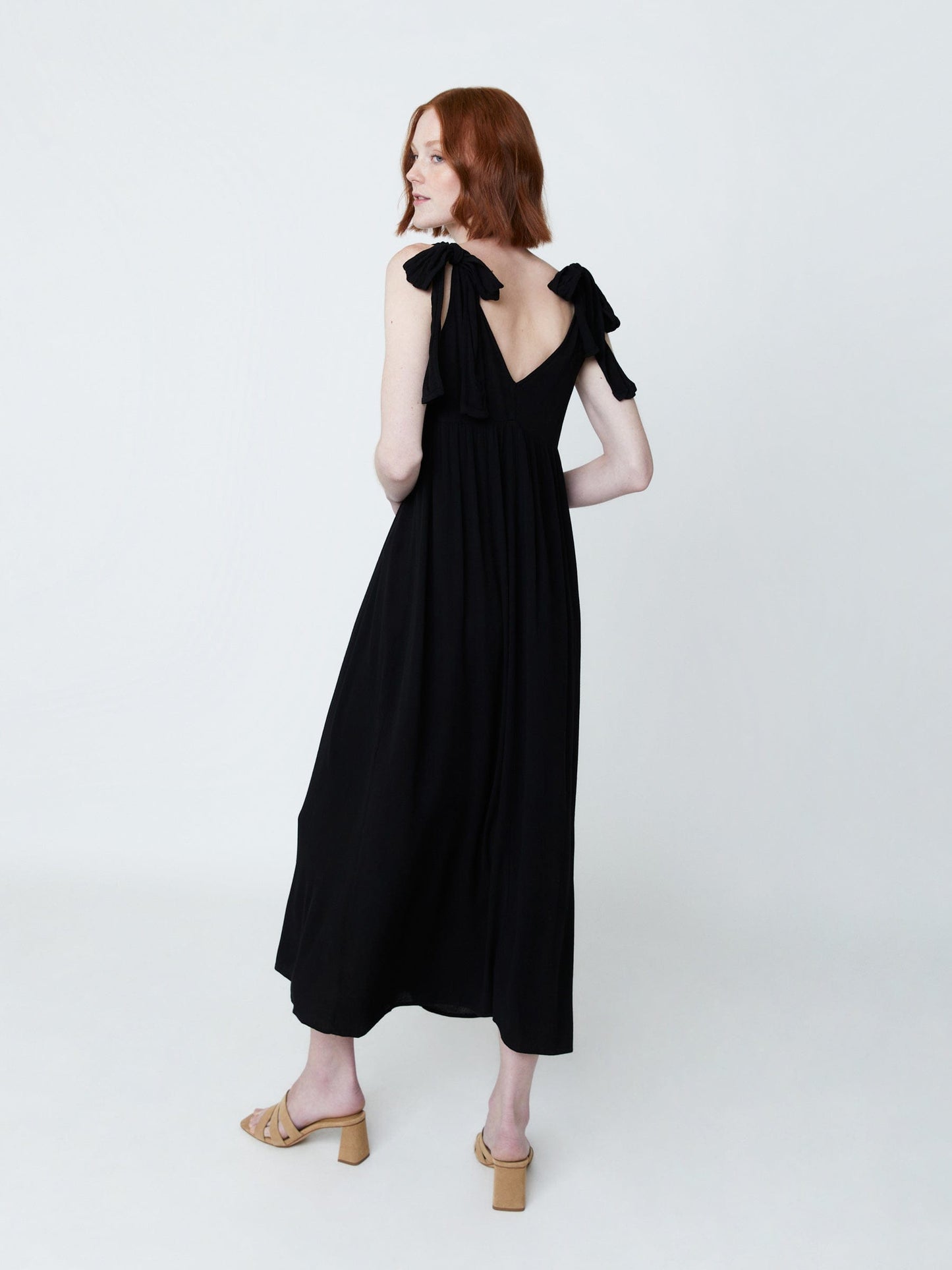 Mabel Shoulder Tie Maxi Dress