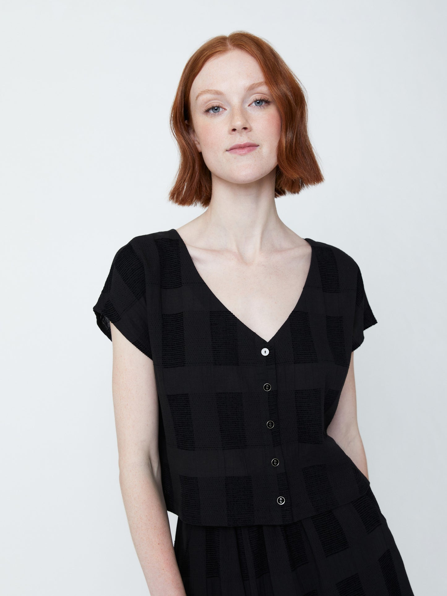 Cotton Check Leyla Blouse