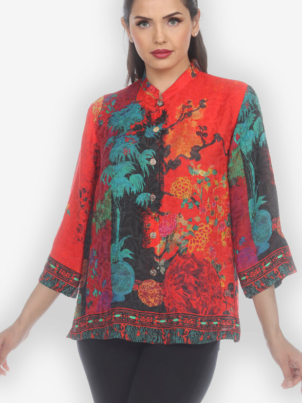 Vintage Vase Floral Silk Blouse – CITRON CLOTHING