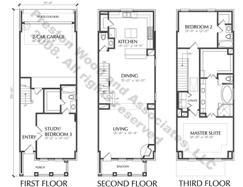 Luxury Townhome Plans Online, Brownstone Homes, Town House Design ...