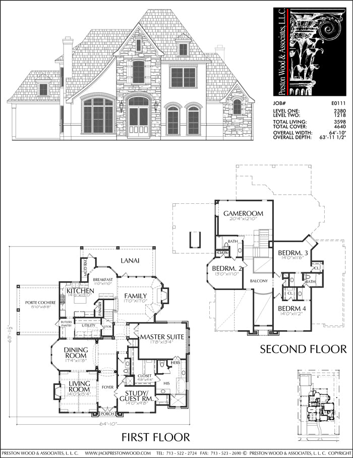 Best 2 Story House Plans, Two Story Home Blueprint Layout, Residential - Preston Wood & Associates