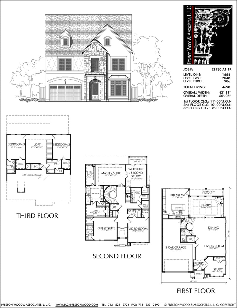 Urban Home Design, Two Story Inner City House Floor Plans