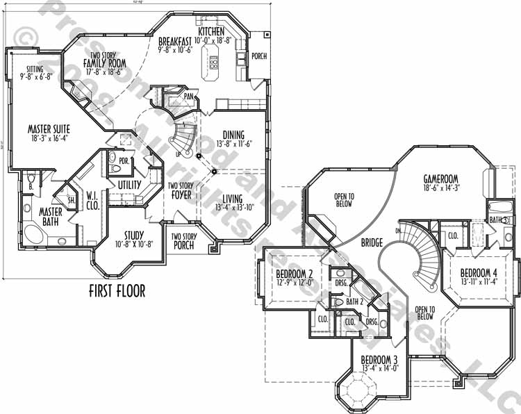 Best 2  Story  House  Plans  Two  Story  Home  Blueprint Layout 