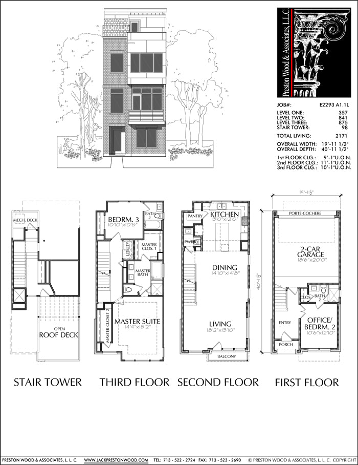 Urban Townhome Floor Plans Town House Development Row House