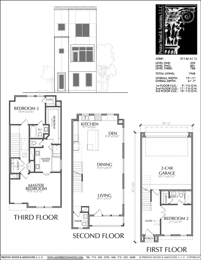 Townhomes Townhouse Floor Plans Urban Row House Plan 