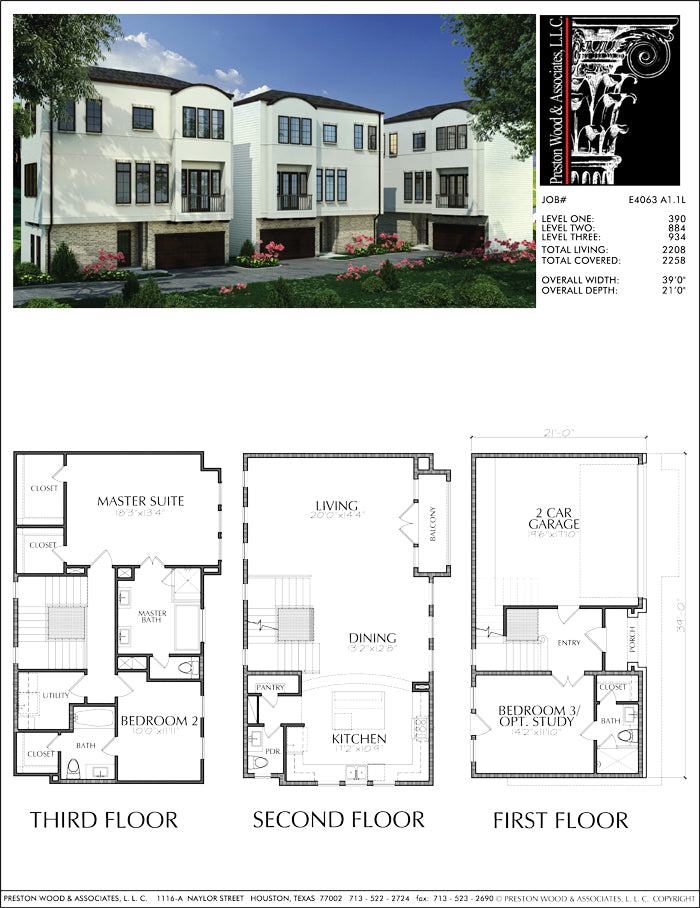 Townhouse Floor Plans, New Brownstone Floor Plans, Town Home Designers ...