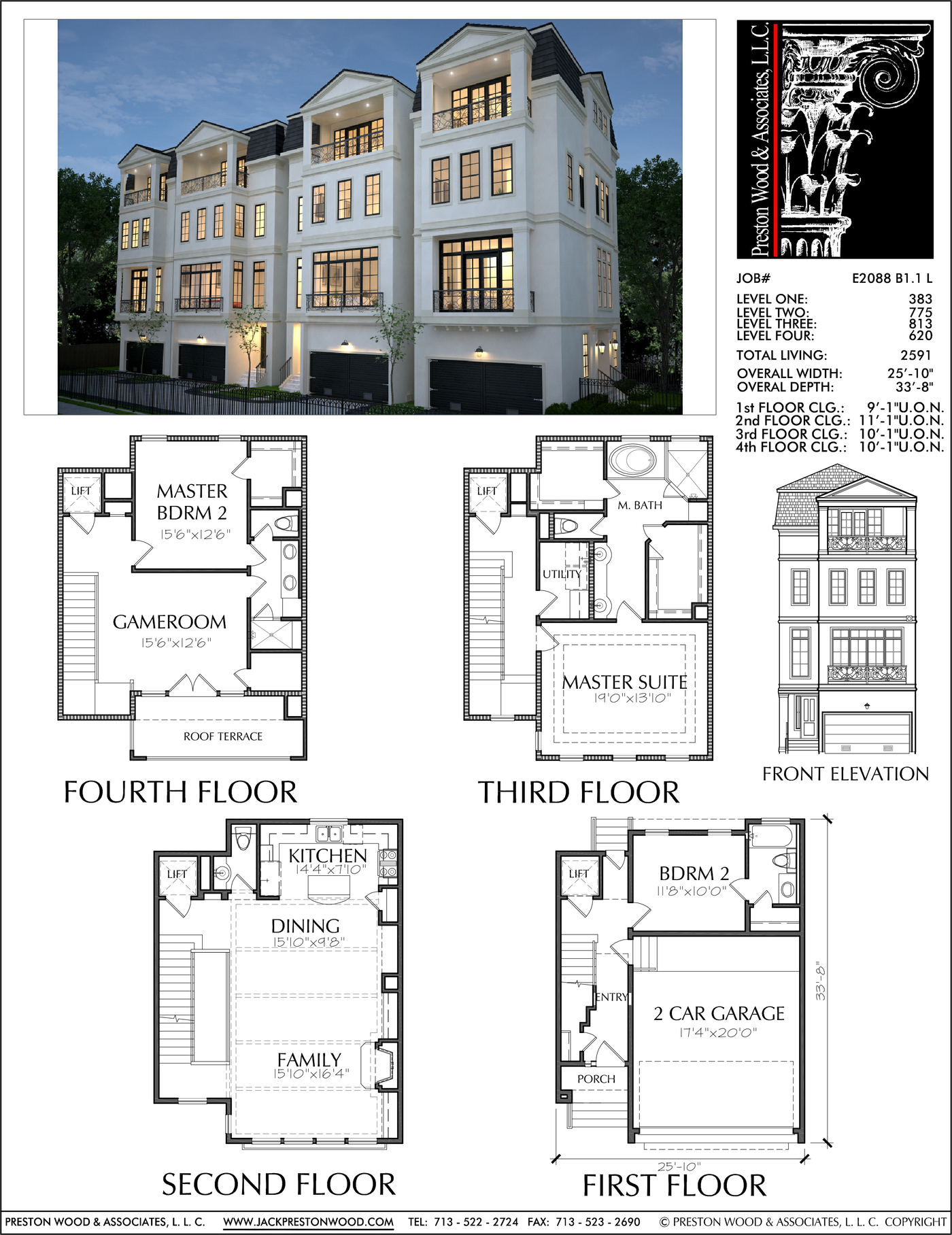 Brownstone Homes Townhome Design Luxury Town Home Floor Plans   E2088B1.1 L MKG 1400x 