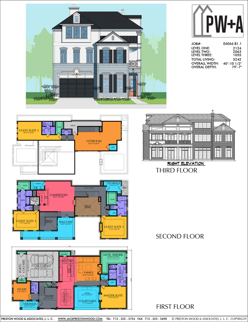 Three Story Home Plan Preston Wood And Associates