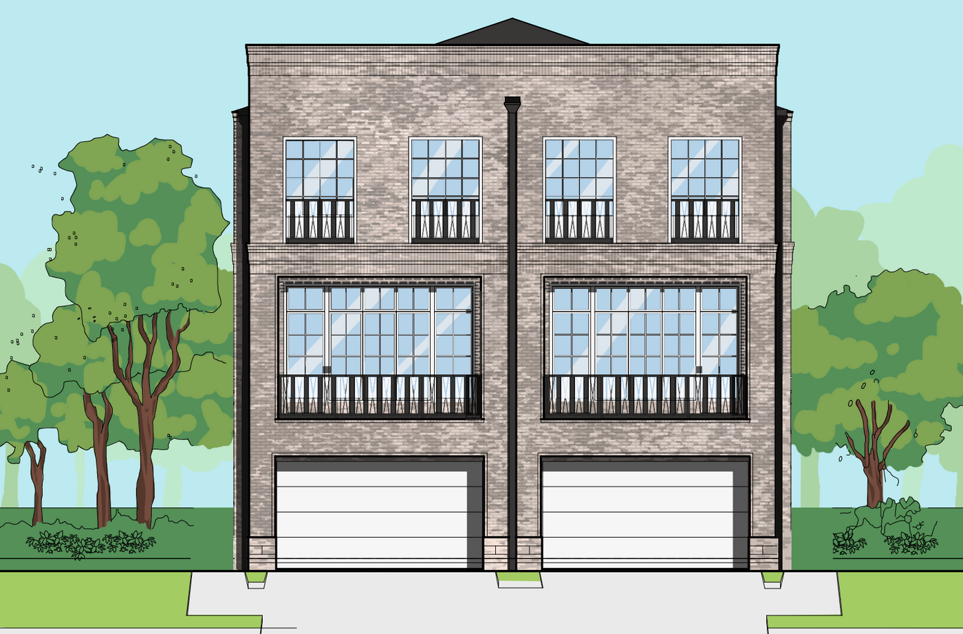 Three Story Duplex Plan Preston Wood And Associates