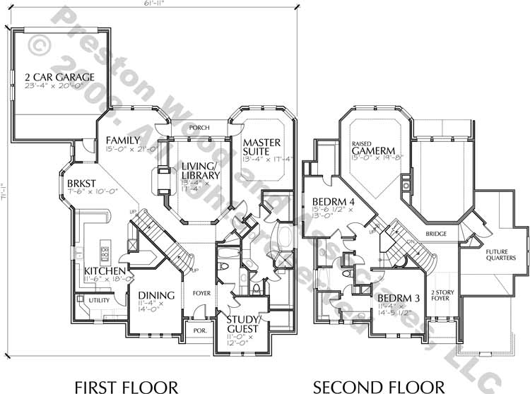 Unique Two Story House Plan Floor Plans for Large 2 Story 