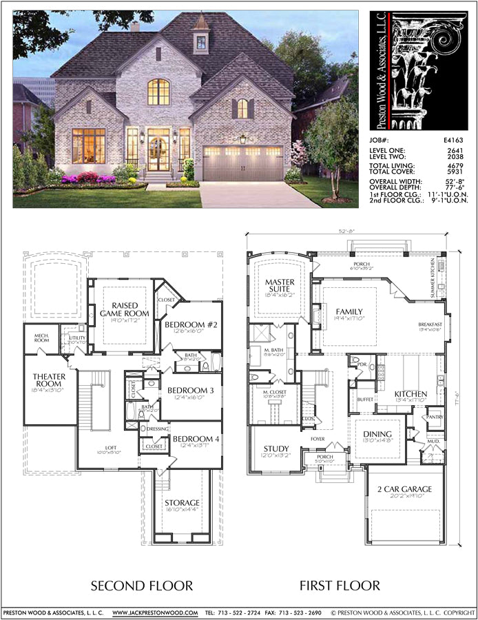 Unique Two Story House Plan Floor Plans for Large 2 Story 