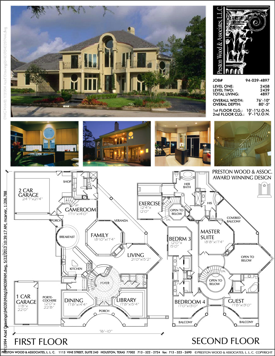 Best 2 Story House Plans, Two Story Home Blueprint Layout
