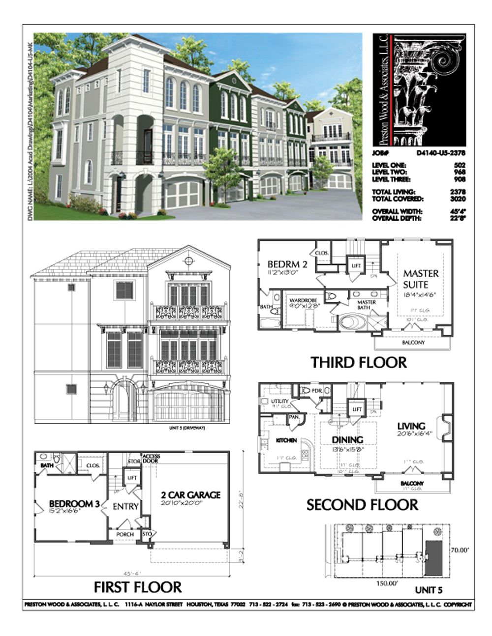 town house layout