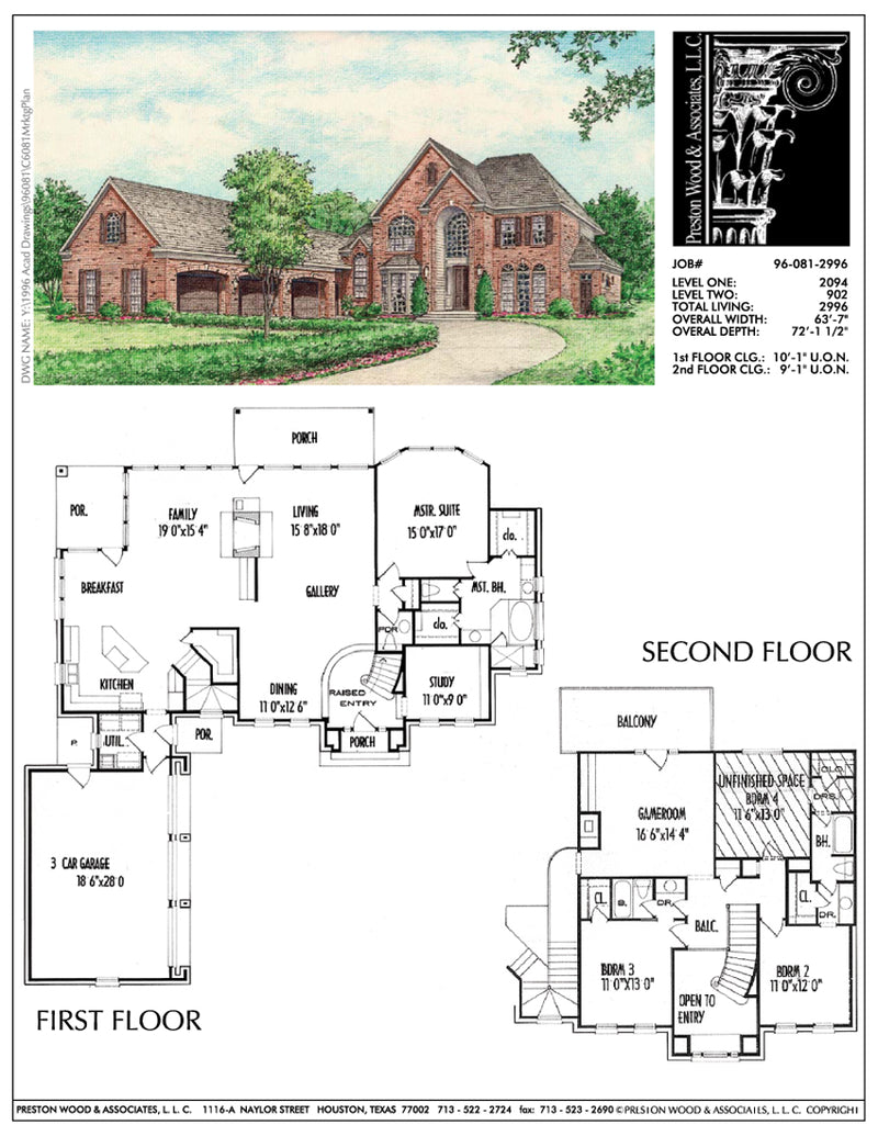 Floor Plans For 2 Story House 