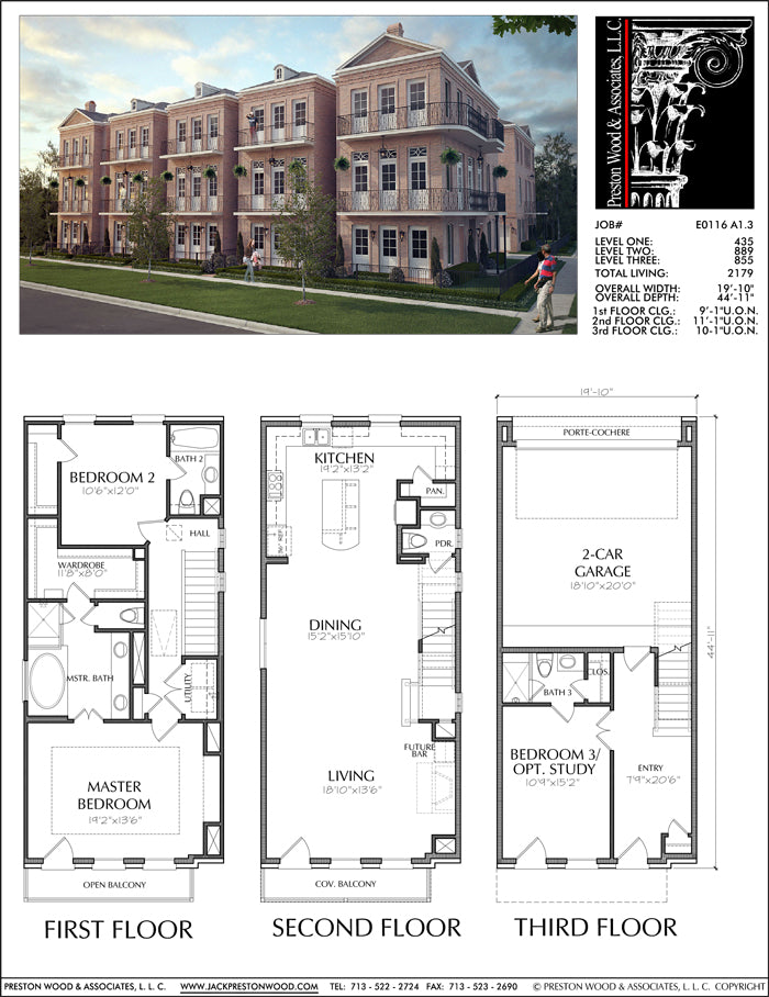 New Townhomes Plans, Narrow Townhouse Development Design