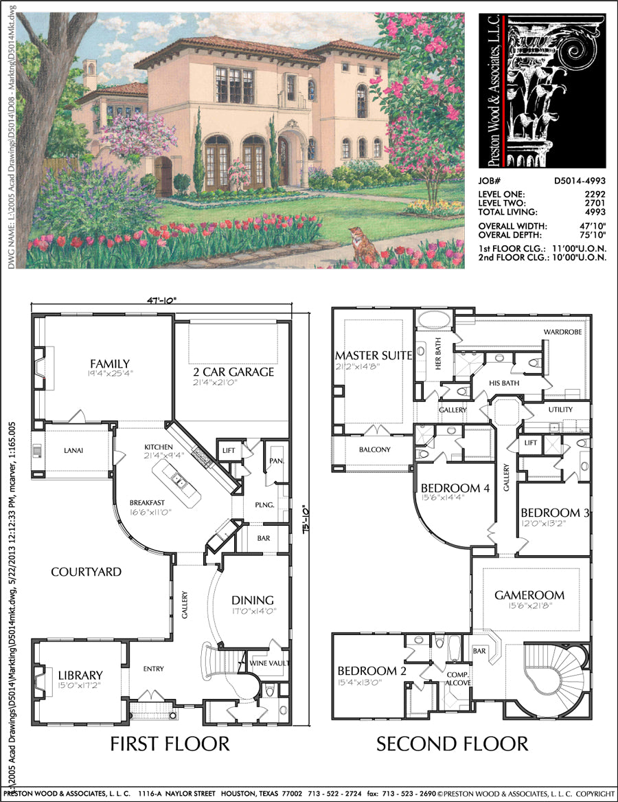 Two Story Residential House Plan