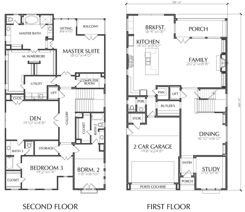 Single Family 2 Story Houses, Home Plans Online, Unique House Floor Pl