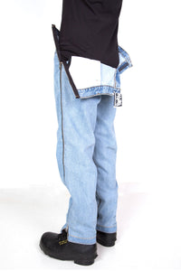 back side zipper jeans