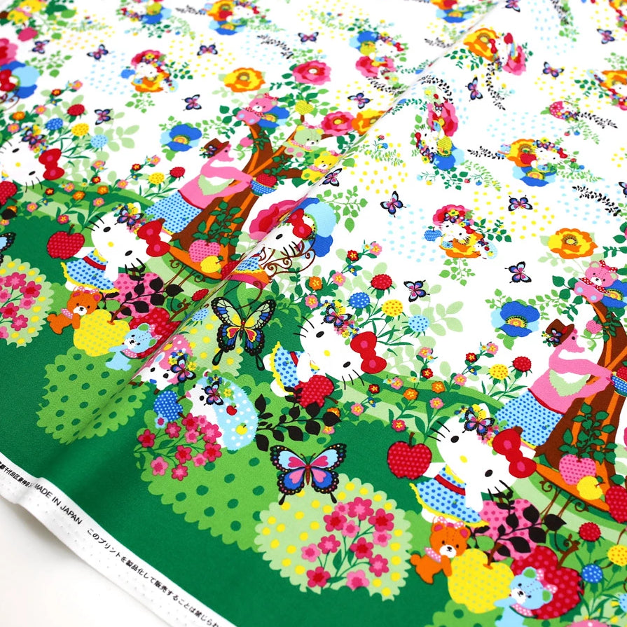 Hello Kitty Sanrio Kayo Horaguchi Soft Canvas White 50cm Nekoneko Fabric