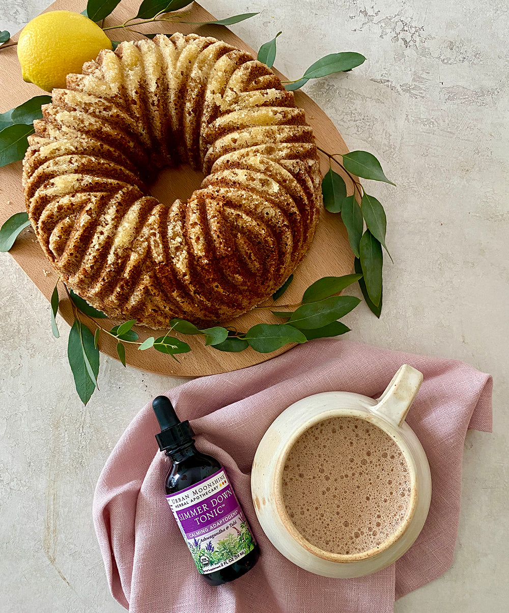 Simmer Down Latte and Citrus Olive Oil Cake