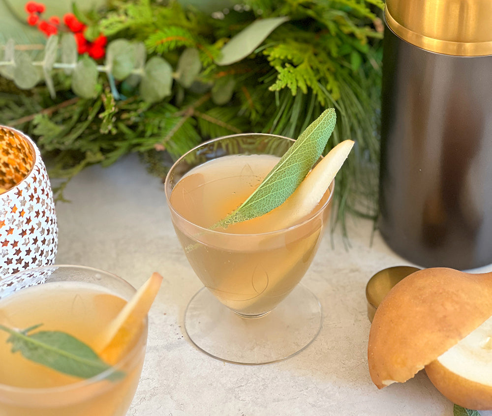 Honey Pear Sage Gin Fizz