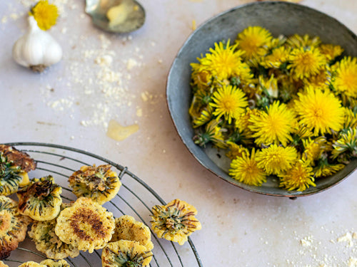 dandelion fritters