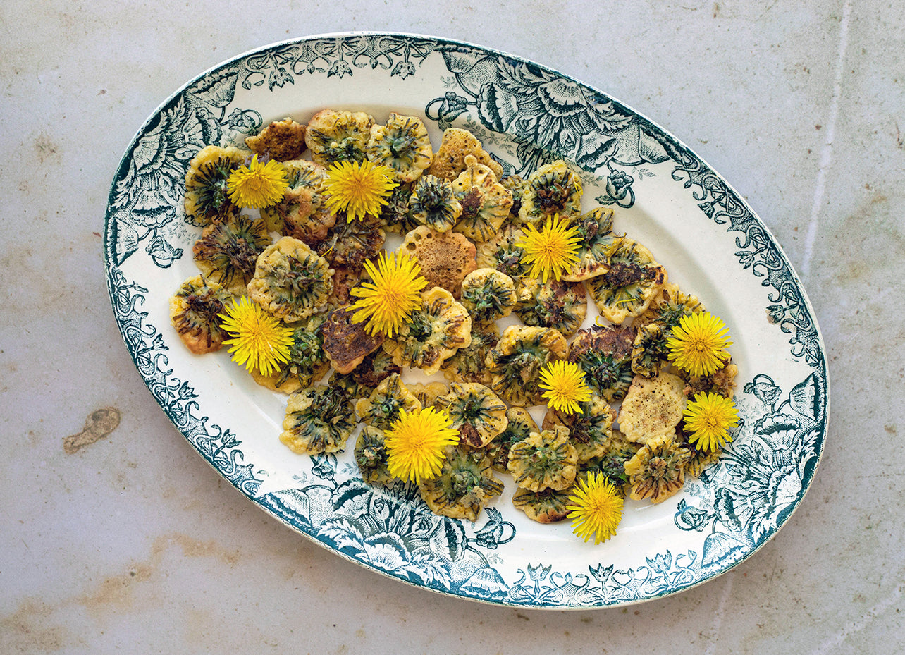 dandelion-fritters-platter