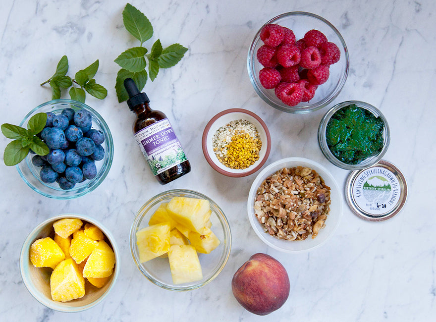 DIY Simmer Down Smoothie Bowl Ingredients