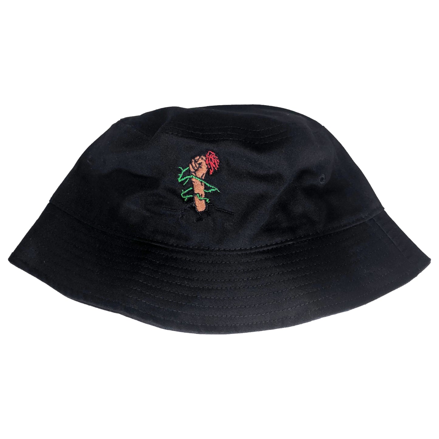 black rose bucket hat