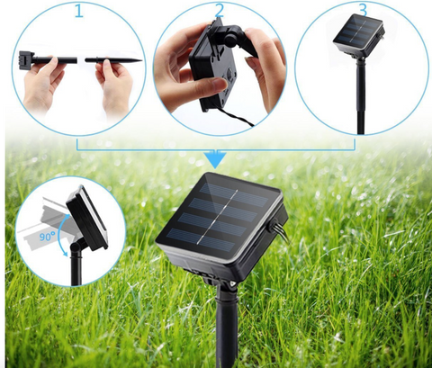 toolcome 40ft Solar Garden Pathway Light Strips