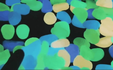 100 Glow in The Dark Garden Pebbles - Skytrendy